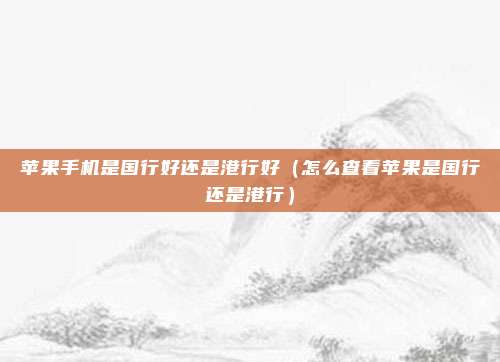 苹果手机是国行好还是港行好（怎么查看苹果是国行还是港行）