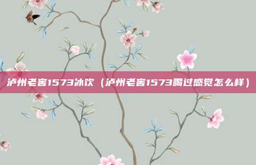 泸州老窖1573冰饮（泸州老窖1573喝过感觉怎么样）