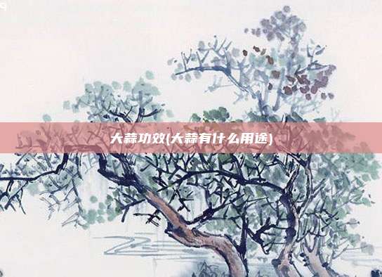 大蒜功效(大蒜有什么用途)