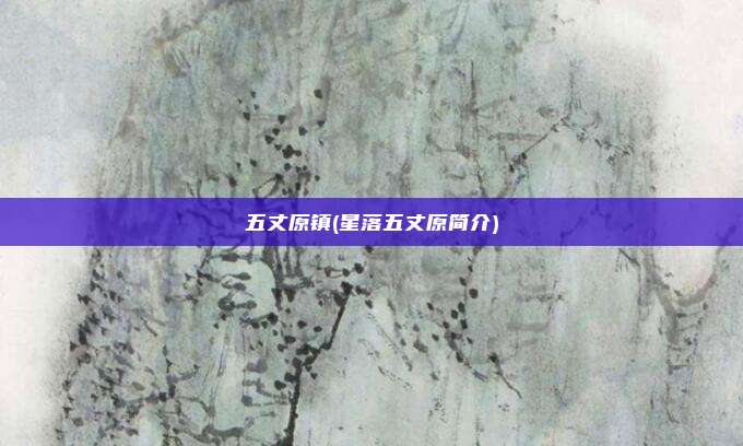 五丈原镇(星落五丈原简介)