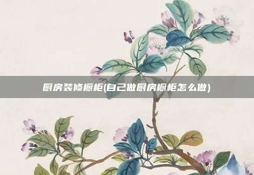 厨房装修橱柜(自己做厨房橱柜怎么做)