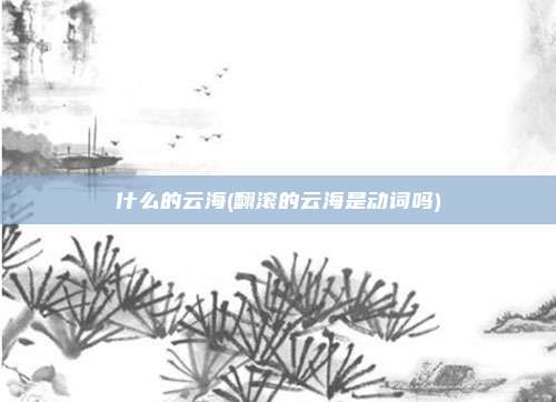 什么的云海(翻滚的云海是动词吗)