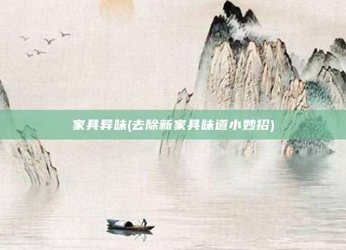 家具异味(去除新家具味道小妙招)