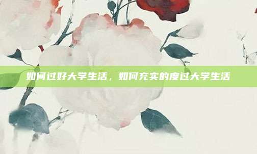 如何过好大学生活，如何充实的度过大学生活