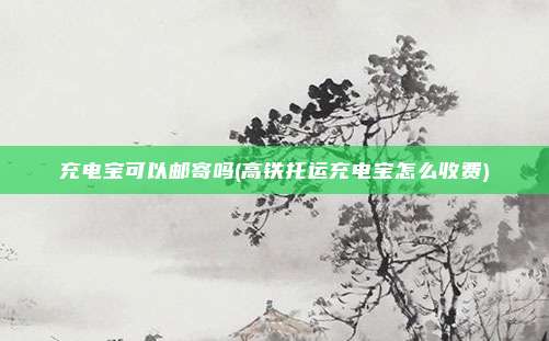充电宝可以邮寄吗(高铁托运充电宝怎么收费)