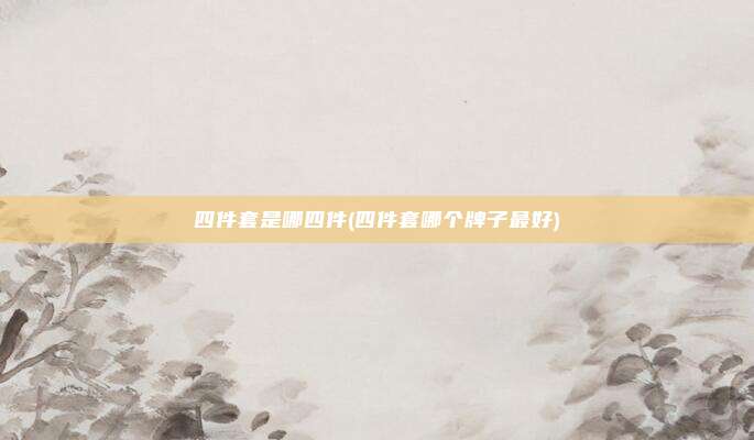 四件套是哪四件(四件套哪个牌子最好)