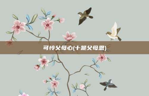 可怜父母心(十跪父母恩)