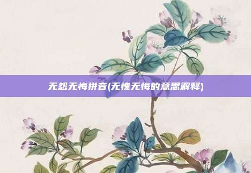 无怨无悔拼音(无愧无悔的意思解释)