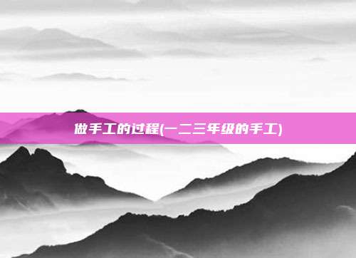 做手工的过程(一二三年级的手工)