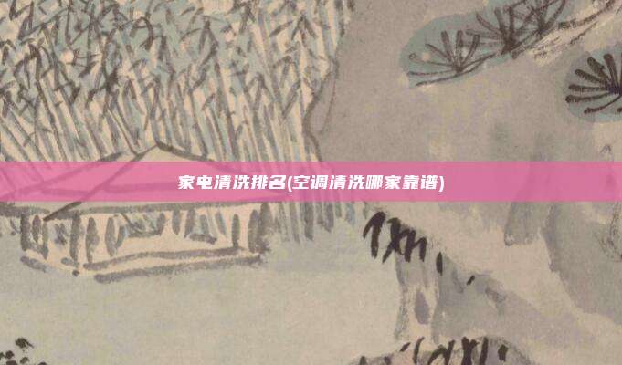 家电清洗排名(空调清洗哪家靠谱)