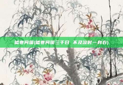 嘘寒问暖(嘘寒问暖三千日 不及凉时一身衣)