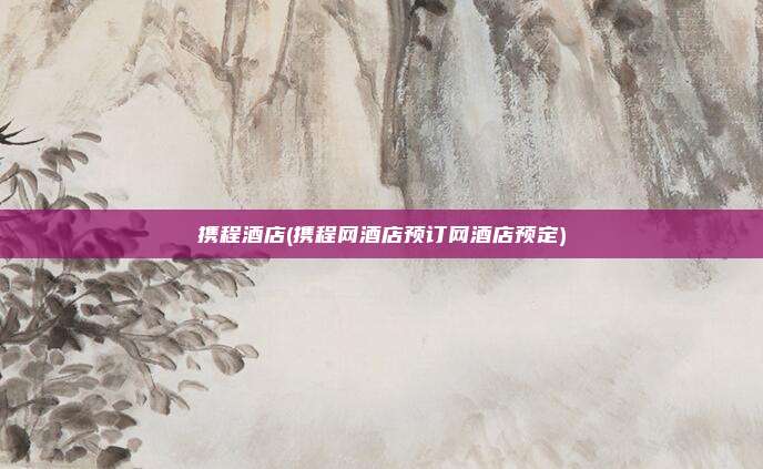 携程酒店(携程网酒店预订网酒店预定)