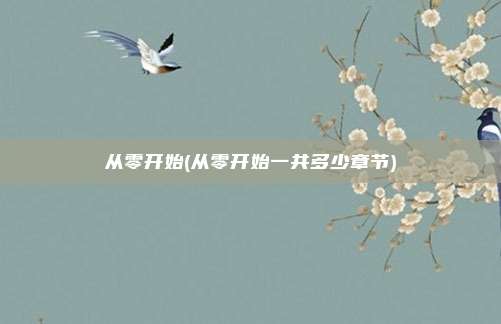 从零开始(从零开始一共多少章节)