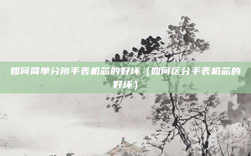 如何简单分辨手表机芯的好坏(如何区分手表机芯的好坏)