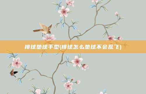 排球垫球手型(排球怎么垫球不会乱飞)