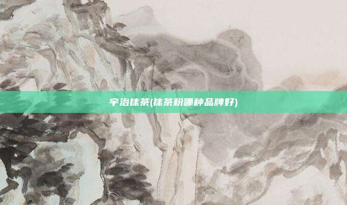 宇治抹茶(抹茶粉哪种品牌好)