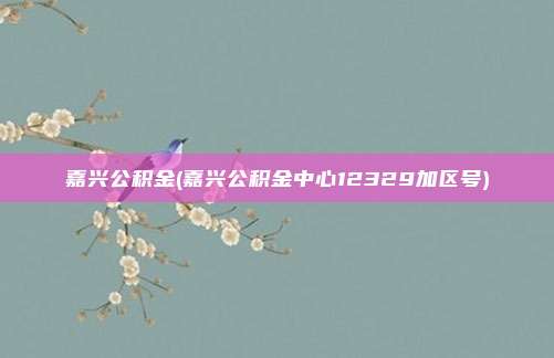 嘉兴公积金(嘉兴公积金中心12329加区号)