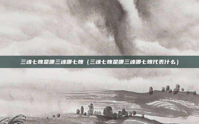 三魂七魄是哪三魂哪七魄（三魂七魄是哪三魂哪七魄代表什么）