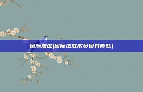 国际法庭(国际法庭成员国有哪些)