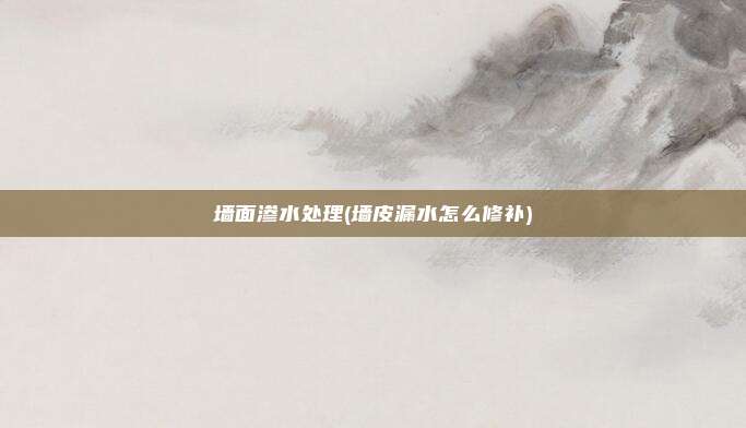 墙面渗水处理(墙皮漏水怎么修补)
