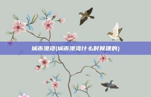 城市港湾(城市港湾什么时候建的)