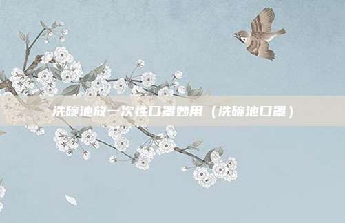 洗碗池放一次性口罩妙用（洗碗池口罩）