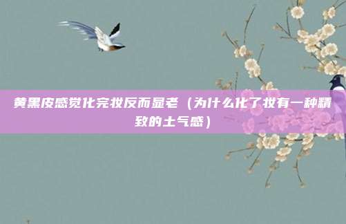 黄黑皮感觉化完妆反而显老(为什么化了妆有一种精致的土气感)