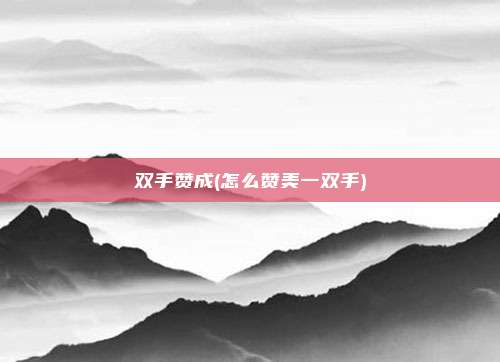 双手赞成(怎么赞美一双手)