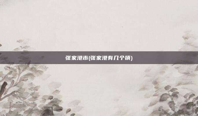 张家港市(张家港有几个镇)