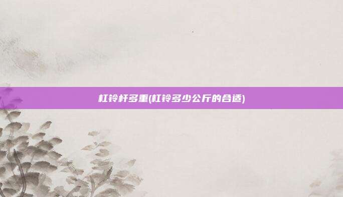 杠铃杆多重(杠铃多少公斤的合适)