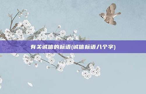 有关诚信的标语(诚信标语八个字)