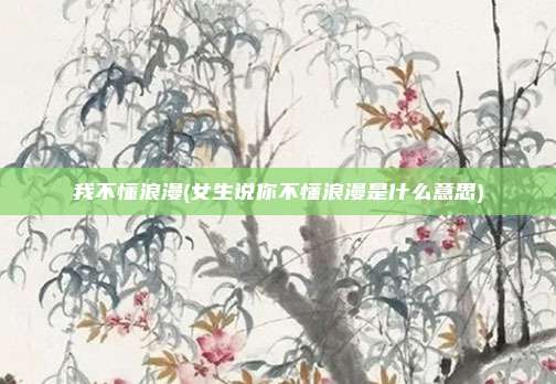 我不懂浪漫(女生说你不懂浪漫是什么意思)