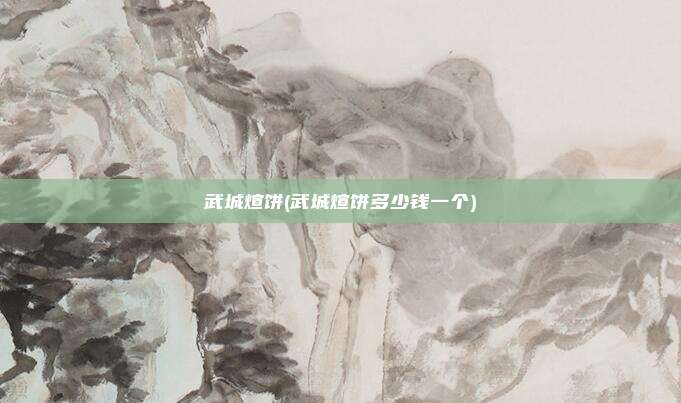 武城煊饼(武城煊饼多少钱一个)