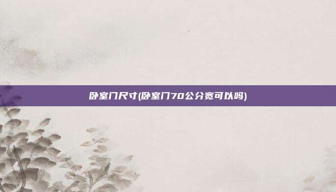 卧室门尺寸(卧室门70公分宽可以吗)