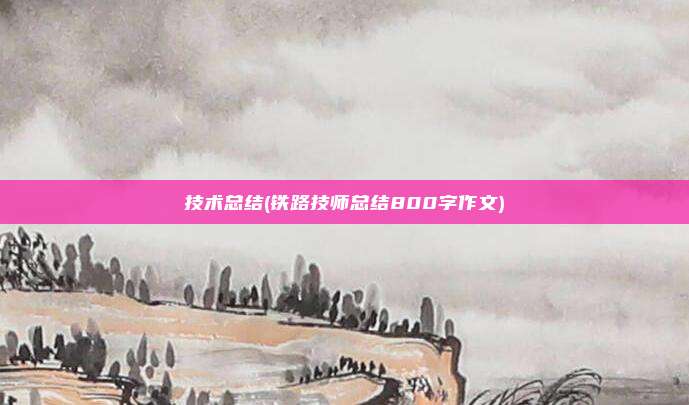 技术总结(铁路技师总结800字作文)