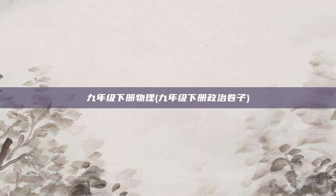 九年级下册物理(九年级下册政治卷子)