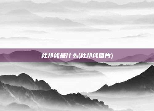 杜邦线是什么(杜邦线图片)