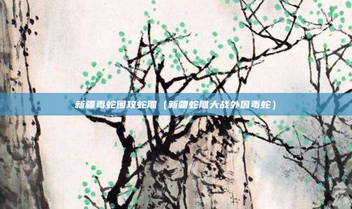 新疆毒蛇围攻蛇雕（新疆蛇雕大战外国毒蛇）