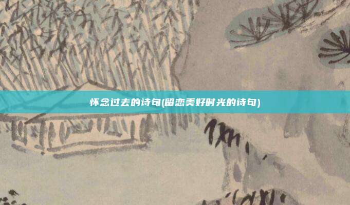 怀念过去的诗句(留恋美好时光的诗句)