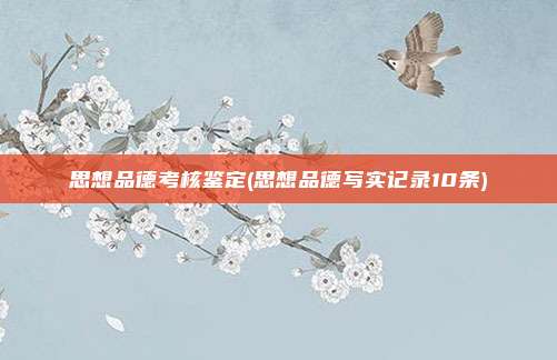 思想品德考核鉴定(思想品德写实记录10条)