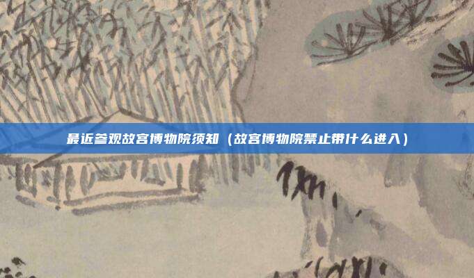最近参观故宫博物院须知(故宫博物院禁止带什么进入)