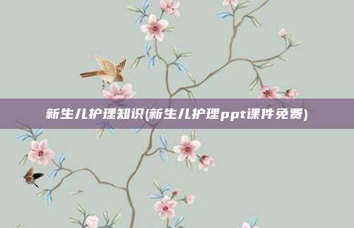 新生儿护理知识(新生儿护理ppt课件免费)