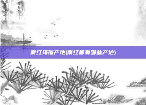 南红玛瑙产地(南红都有哪些产地)