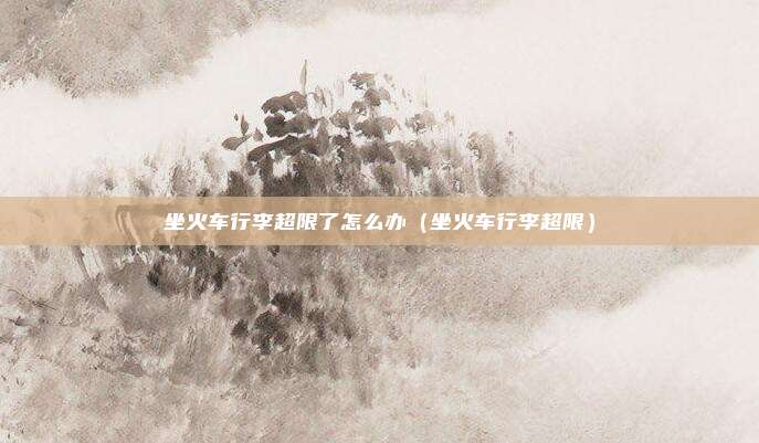 坐火车行李超限了怎么办(坐火车行李超限)