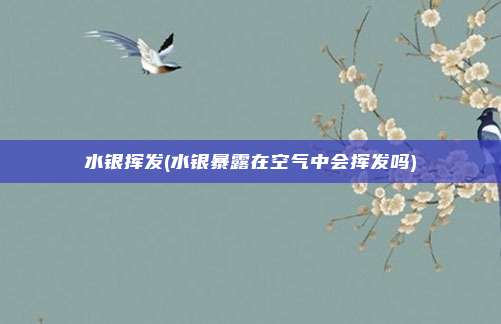 水银挥发(水银暴露在空气中会挥发吗)