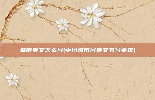 城市英文怎么写(中国城市名英文书写要求)