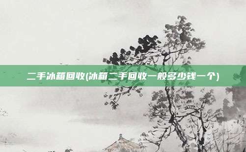 二手冰箱回收(冰箱二手回收一般多少钱一个)