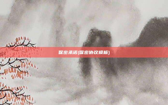 保密承诺(保密协议模板)