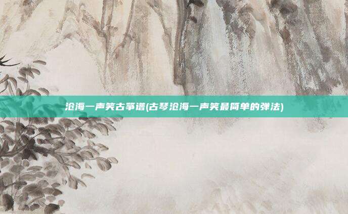 沧海一声笑古筝谱(古琴沧海一声笑最简单的弹法)