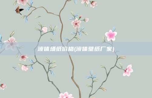 液体墙纸价格(液体壁纸厂家)